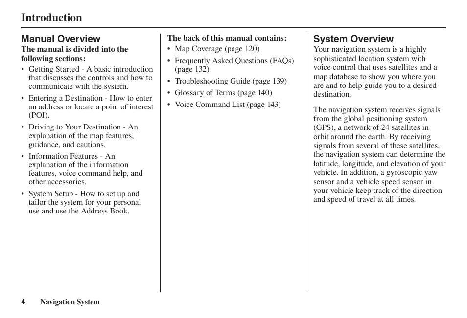 Introduction | Acura 2014 TL - Navigation Manual User Manual | Page 5 / 160