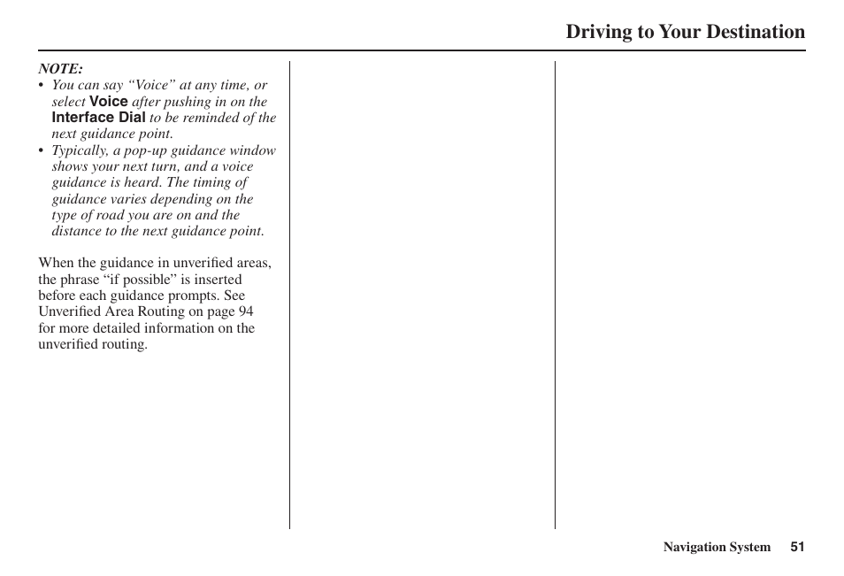 Driving to your destination | Acura 2014 TL - Navigation Manual User Manual | Page 52 / 160