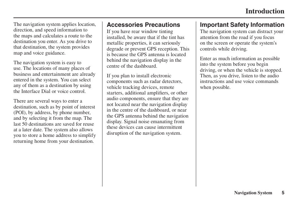 Introduction | Acura 2014 TL - Navigation Manual User Manual | Page 6 / 160