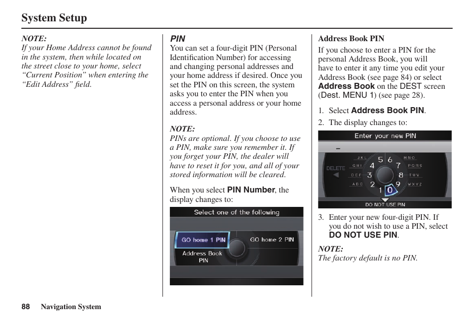 System setup | Acura 2014 TL - Navigation Manual User Manual | Page 89 / 160