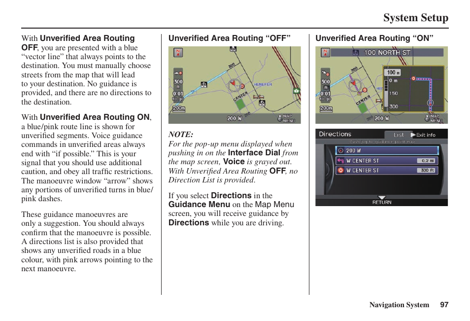 System setup | Acura 2014 TL - Navigation Manual User Manual | Page 98 / 160