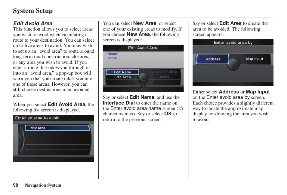 System setup | Acura 2014 TL - Navigation Manual User Manual | Page 99 / 160