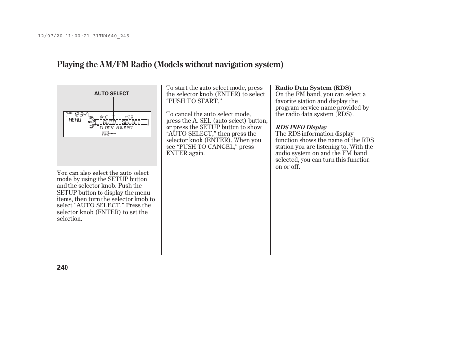 Acura 2014 TL - Owner's Manual User Manual | Page 246 / 653