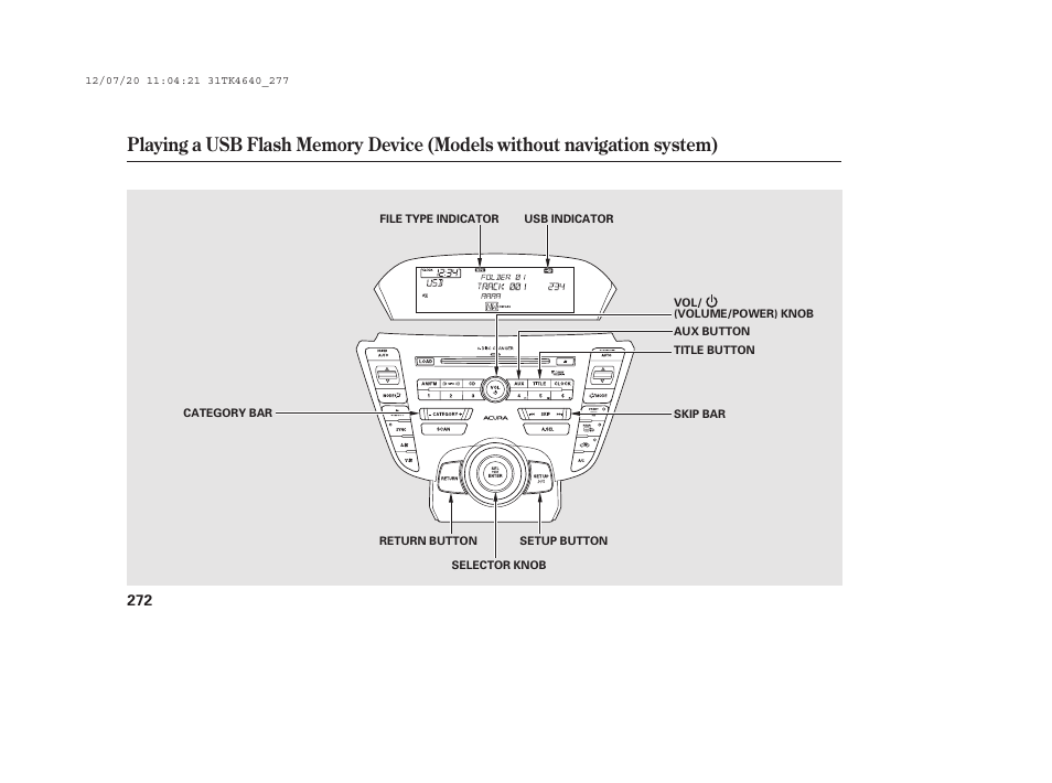 Acura 2014 TL - Owner's Manual User Manual | Page 278 / 653