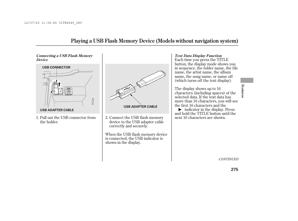 Acura 2014 TL - Owner's Manual User Manual | Page 281 / 653