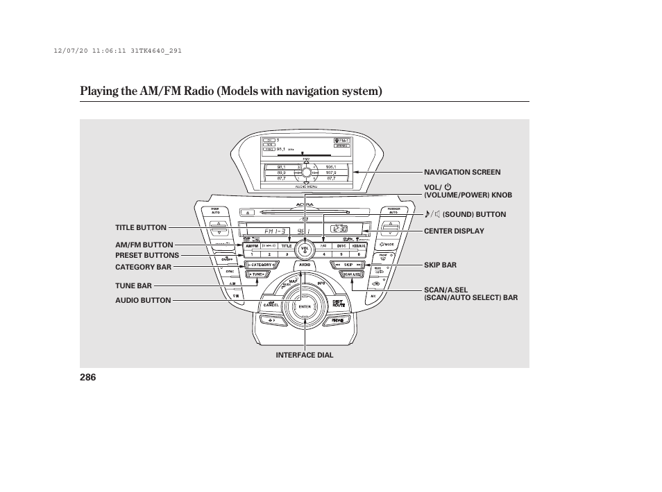 Acura 2014 TL - Owner's Manual User Manual | Page 292 / 653