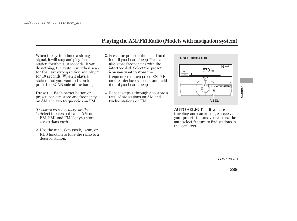 Acura 2014 TL - Owner's Manual User Manual | Page 295 / 653
