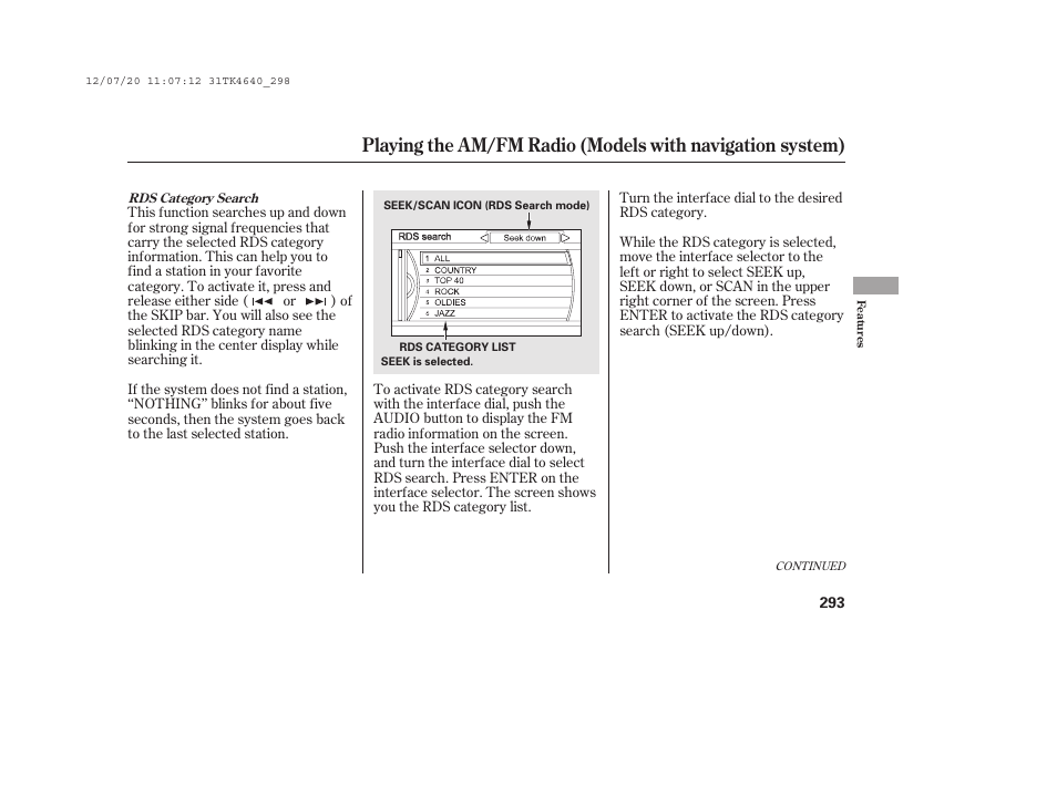 Acura 2014 TL - Owner's Manual User Manual | Page 299 / 653