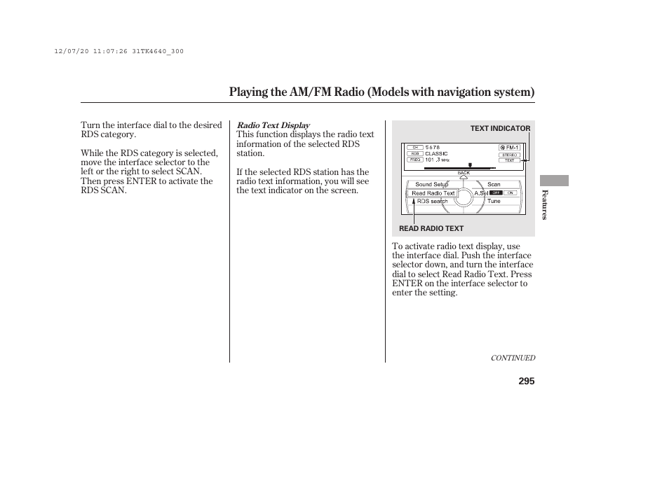 Acura 2014 TL - Owner's Manual User Manual | Page 301 / 653