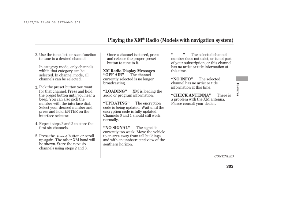 Acura 2014 TL - Owner's Manual User Manual | Page 309 / 653