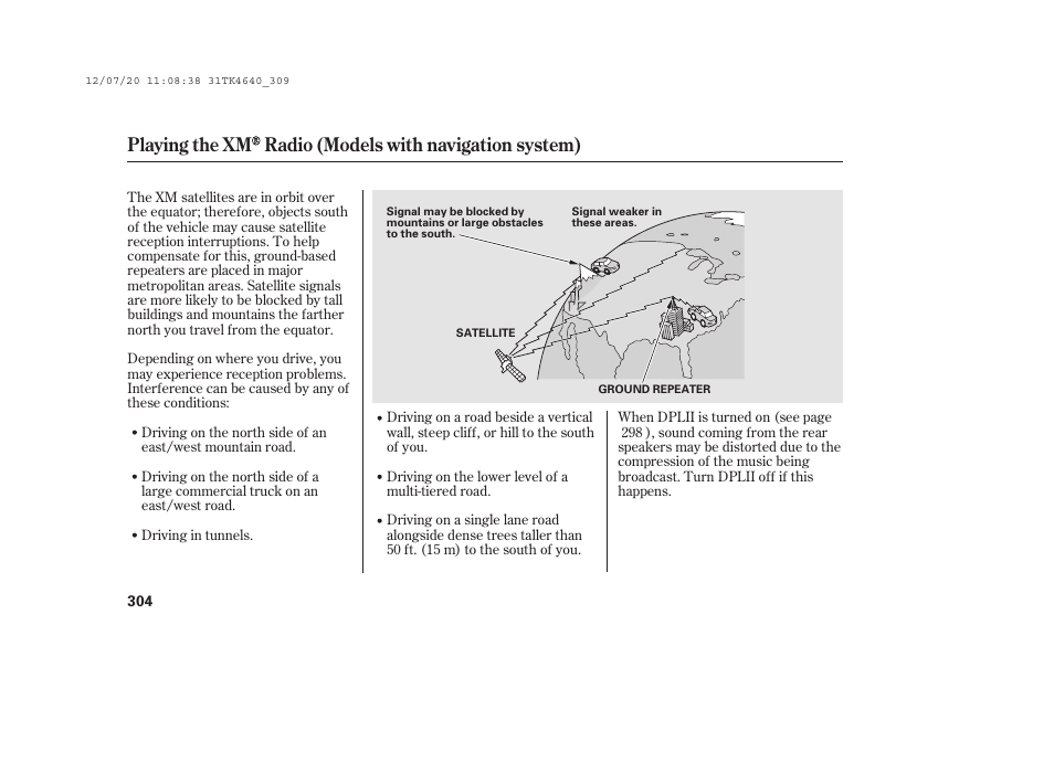 Acura 2014 TL - Owner's Manual User Manual | Page 310 / 653