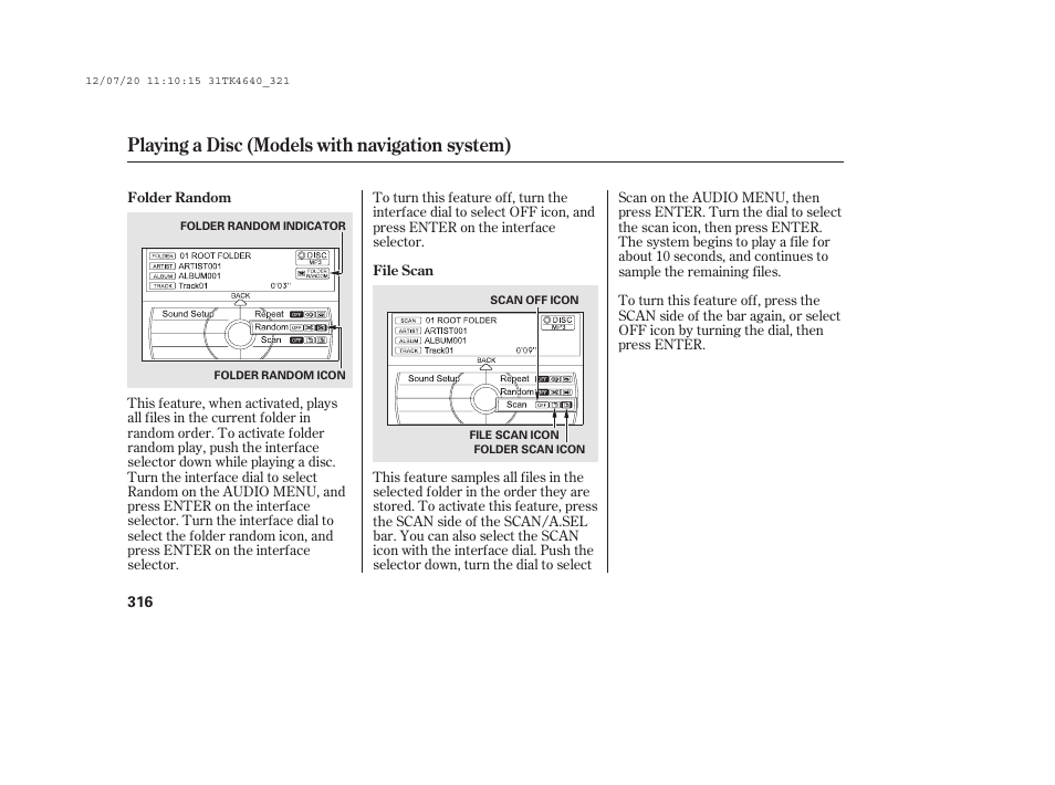 Playing a disc (models with navigation system) | Acura 2014 TL - Owner's Manual User Manual | Page 322 / 653