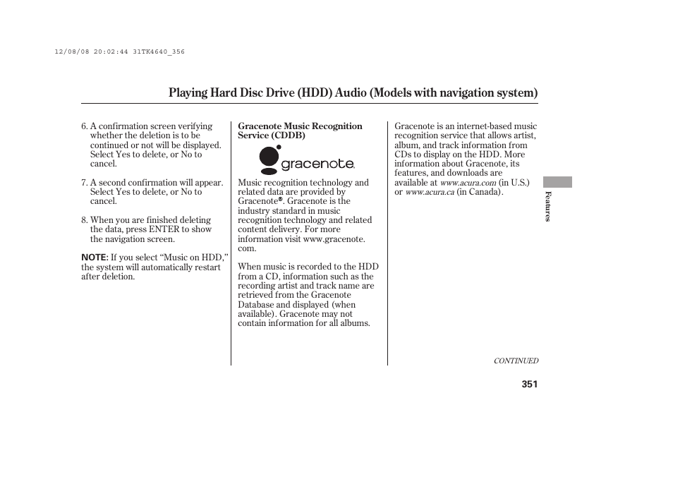 Acura 2014 TL - Owner's Manual User Manual | Page 357 / 653