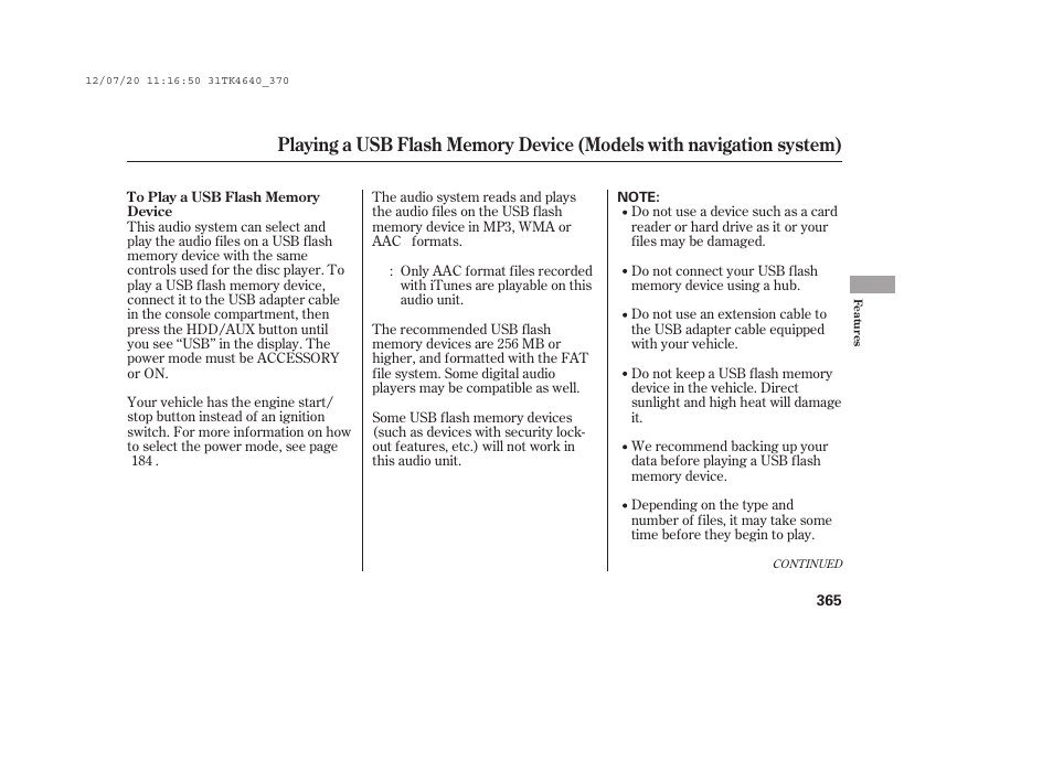 Acura 2014 TL - Owner's Manual User Manual | Page 371 / 653