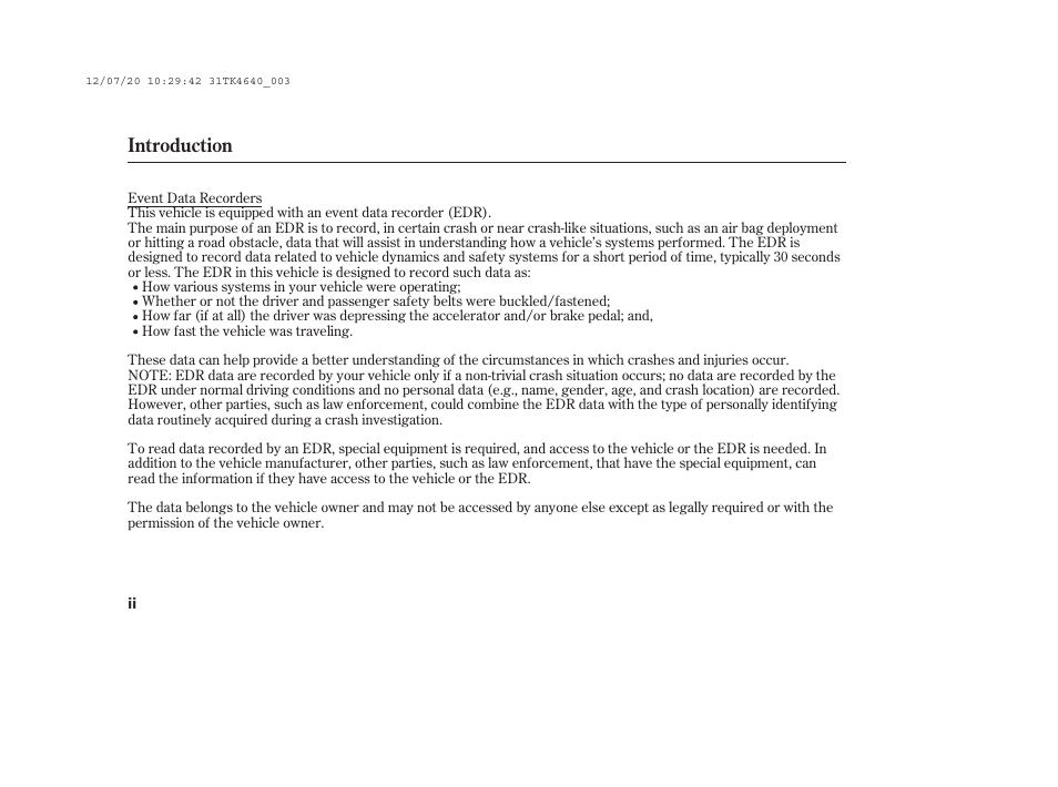 Introduction | Acura 2014 TL - Owner's Manual User Manual | Page 4 / 653