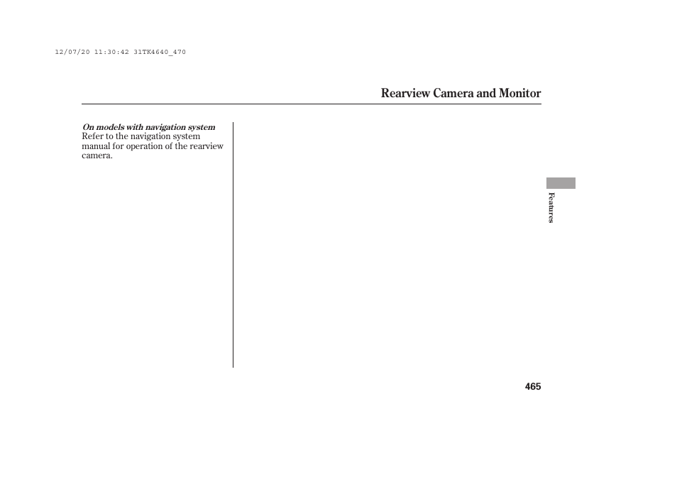 Rearview camera and monitor | Acura 2014 TL - Owner's Manual User Manual | Page 471 / 653