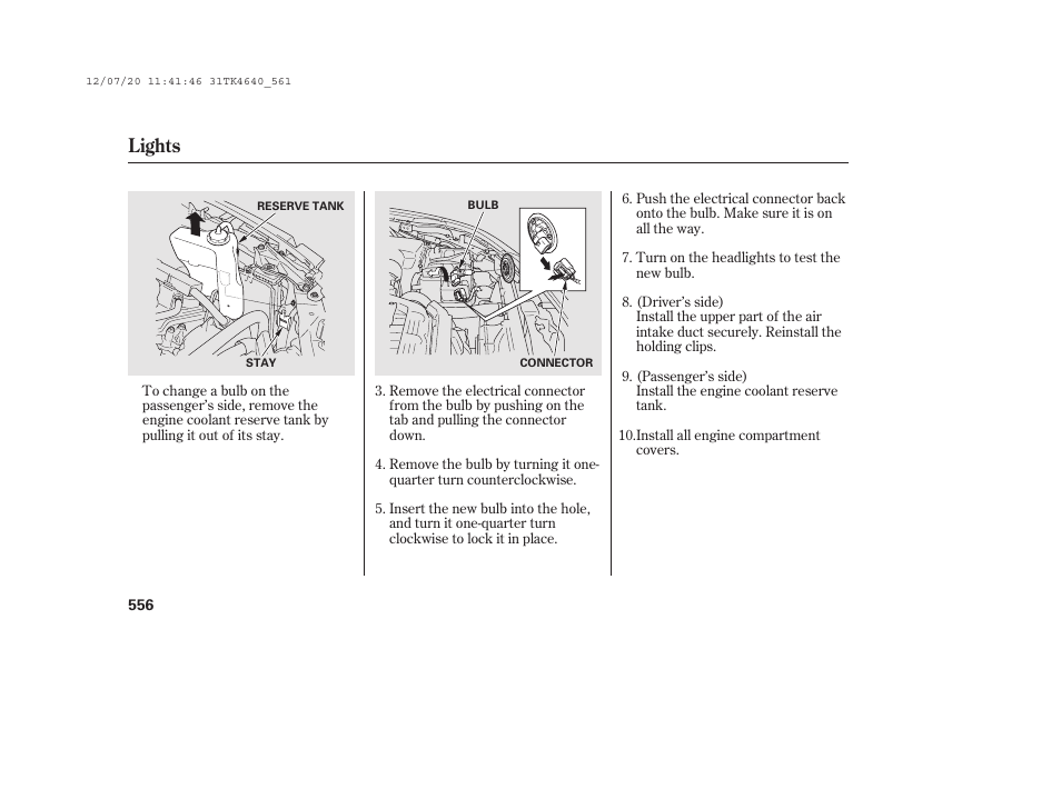 Lights | Acura 2014 TL - Owner's Manual User Manual | Page 562 / 653