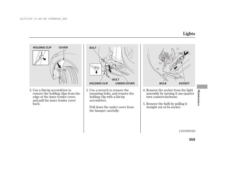Lights | Acura 2014 TL - Owner's Manual User Manual | Page 565 / 653
