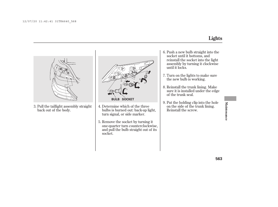 Lights | Acura 2014 TL - Owner's Manual User Manual | Page 569 / 653