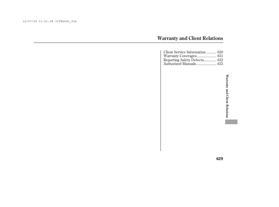 Warranty and client relations | Acura 2014 TL - Owner's Manual User Manual | Page 635 / 653