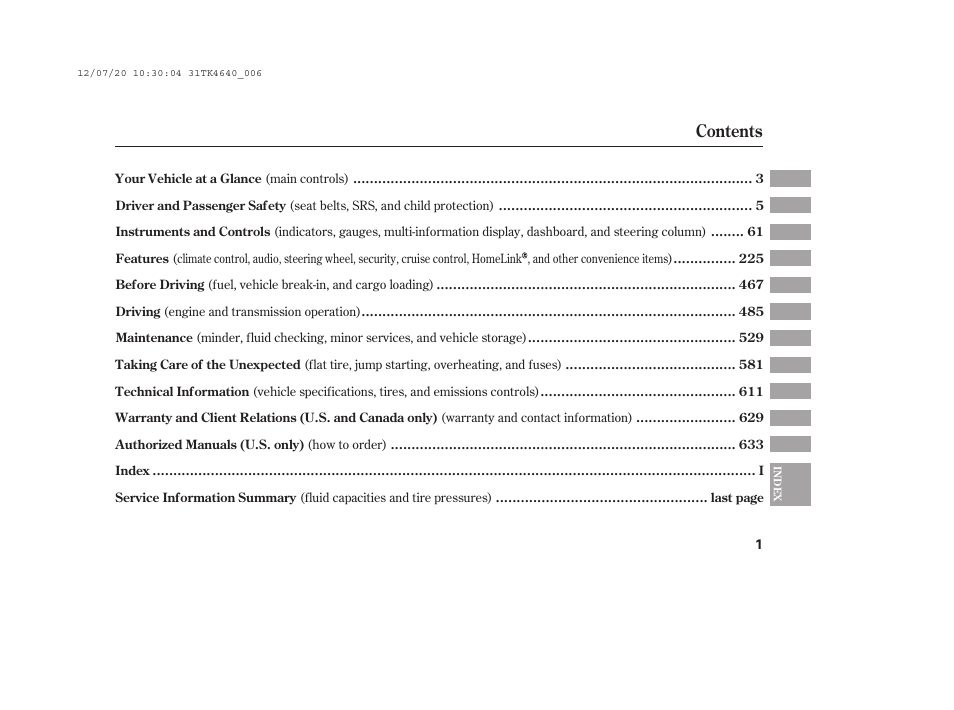 Acura 2014 TL - Owner's Manual User Manual | Page 7 / 653