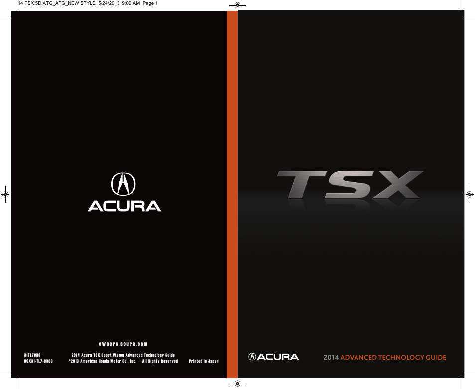 Acura 2014 TSX Sport Wagon - Advanced Technology Guide User Manual | 19 pages