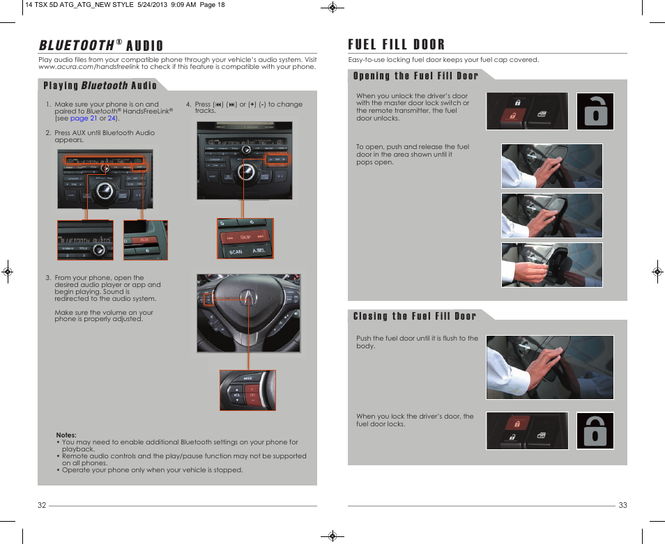 Au di o | Acura 2014 TSX Sport Wagon - Advanced Technology Guide User Manual | Page 18 / 19