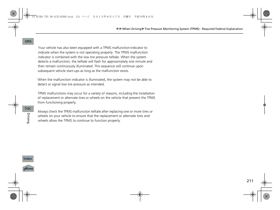 Acura 2014 TSX - Owner's Manual User Manual | Page 212 / 329