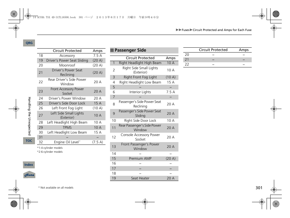 Acura 2014 TSX - Owner's Manual User Manual | Page 302 / 329