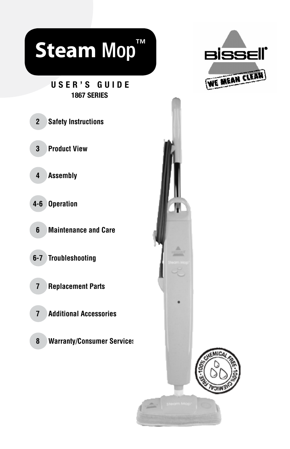 Bissell 1867 User Manual | 8 pages