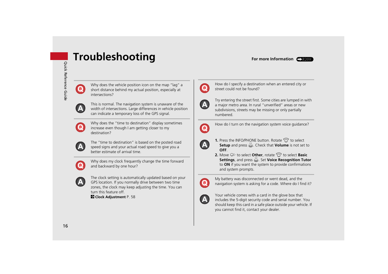 Troubleshooting | Acura 2014 TSX - Navigation Manual User Manual | Page 18 / 253