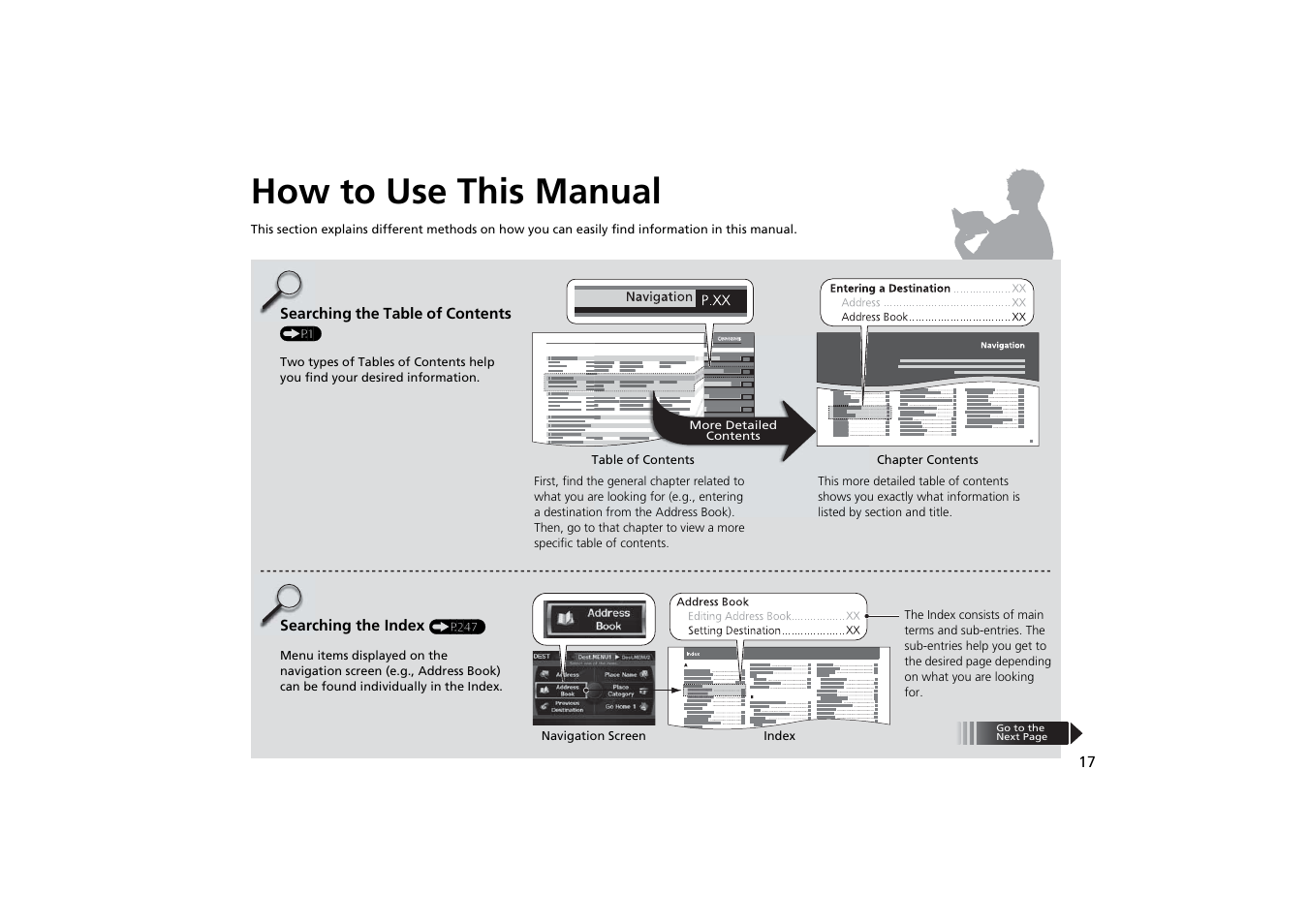 How to use this manual | Acura 2014 TSX - Navigation Manual User Manual | Page 19 / 253