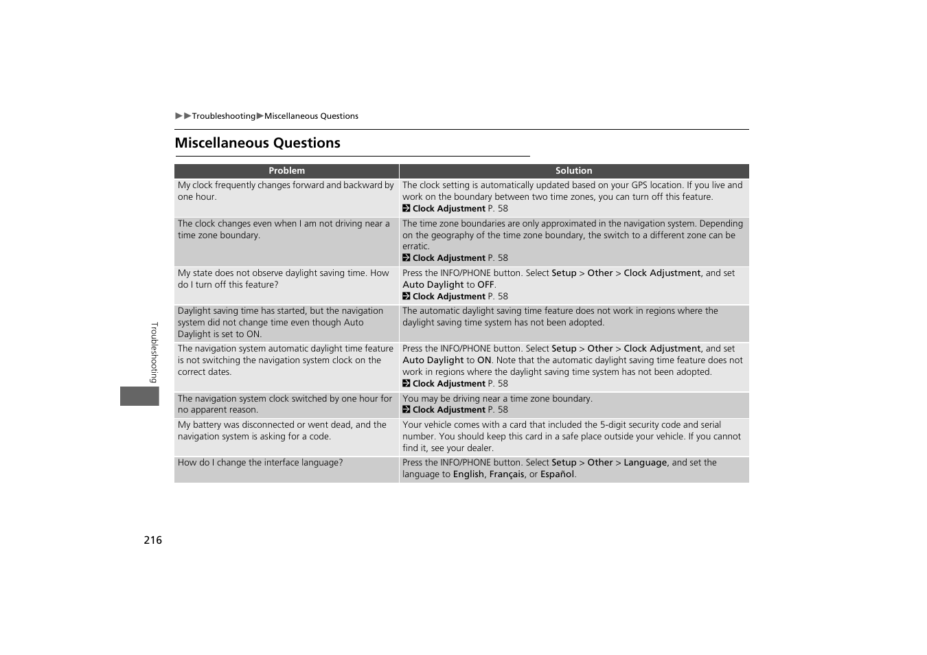 Miscellaneous questions | Acura 2014 TSX - Navigation Manual User Manual | Page 218 / 253