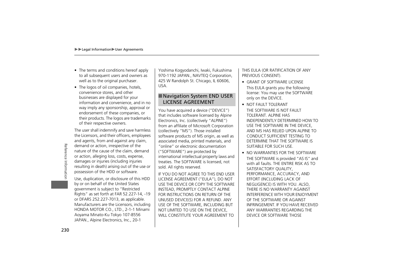 Acura 2014 TSX - Navigation Manual User Manual | Page 232 / 253