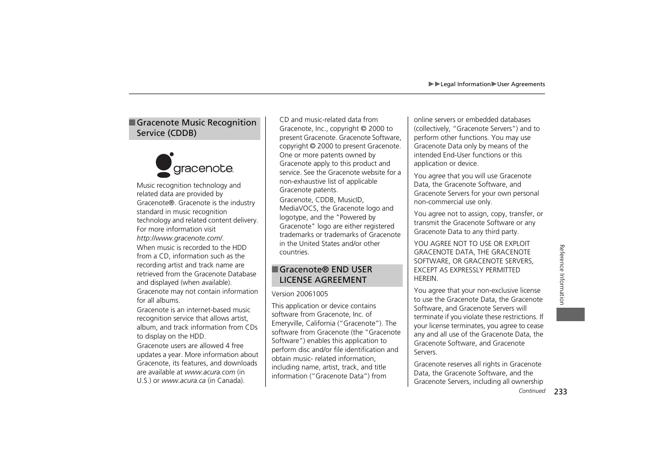 Acura 2014 TSX - Navigation Manual User Manual | Page 235 / 253