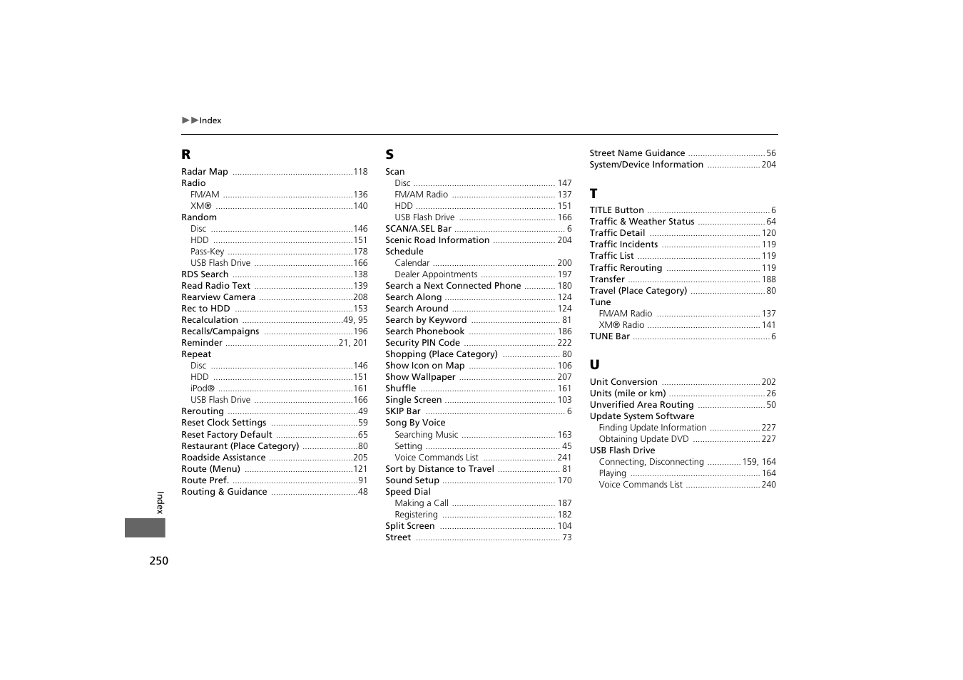 Acura 2014 TSX - Navigation Manual User Manual | Page 252 / 253