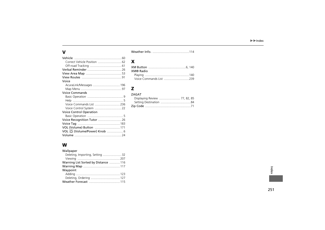 Acura 2014 TSX - Navigation Manual User Manual | Page 253 / 253