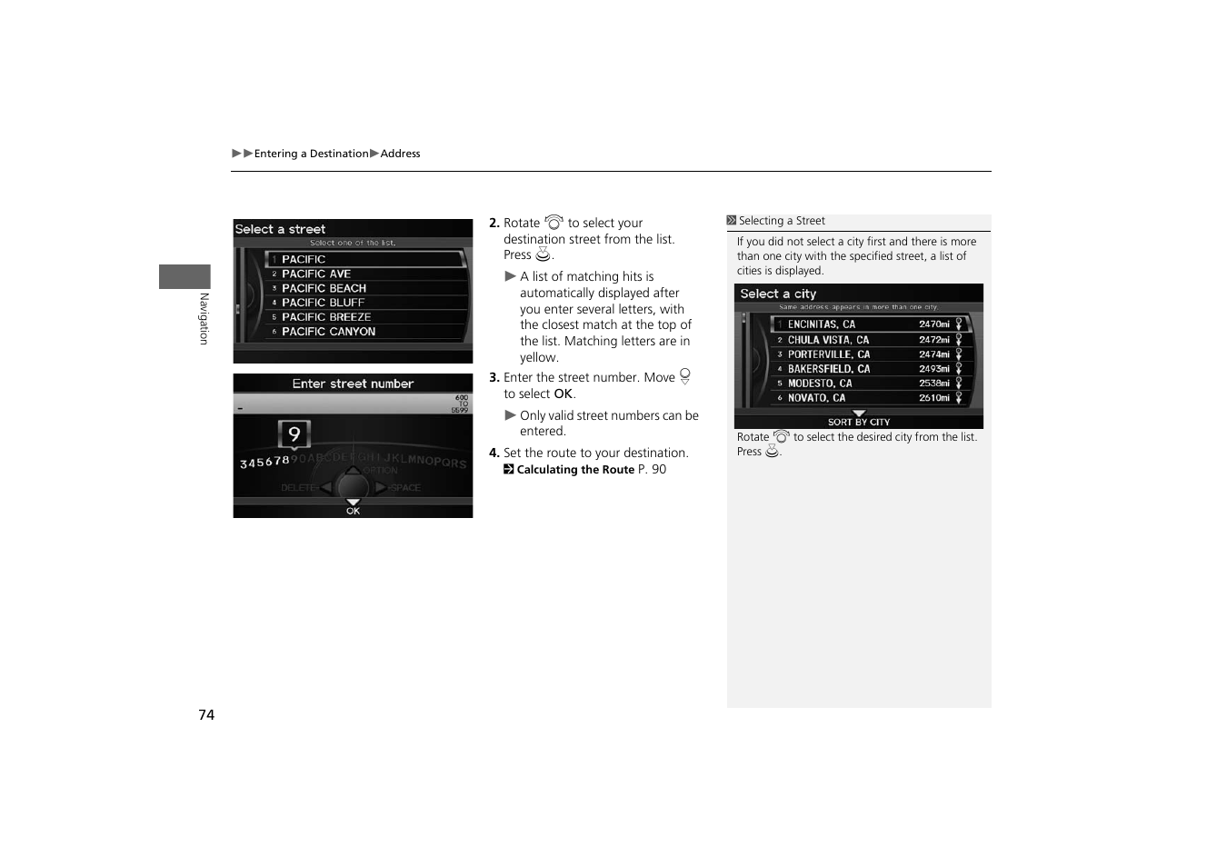 Acura 2014 TSX - Navigation Manual User Manual | Page 76 / 253