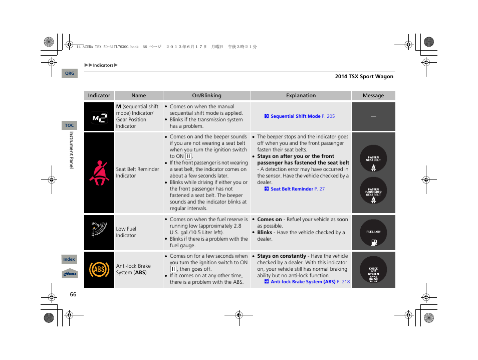 Acura 2014 TSX Sport Wagon - Owner's Manual User Manual | Page 67 / 331