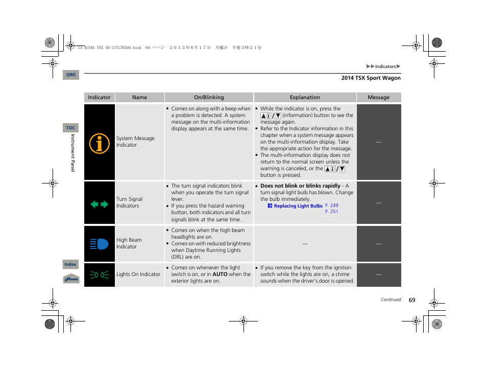 Acura 2014 TSX Sport Wagon - Owner's Manual User Manual | Page 70 / 331