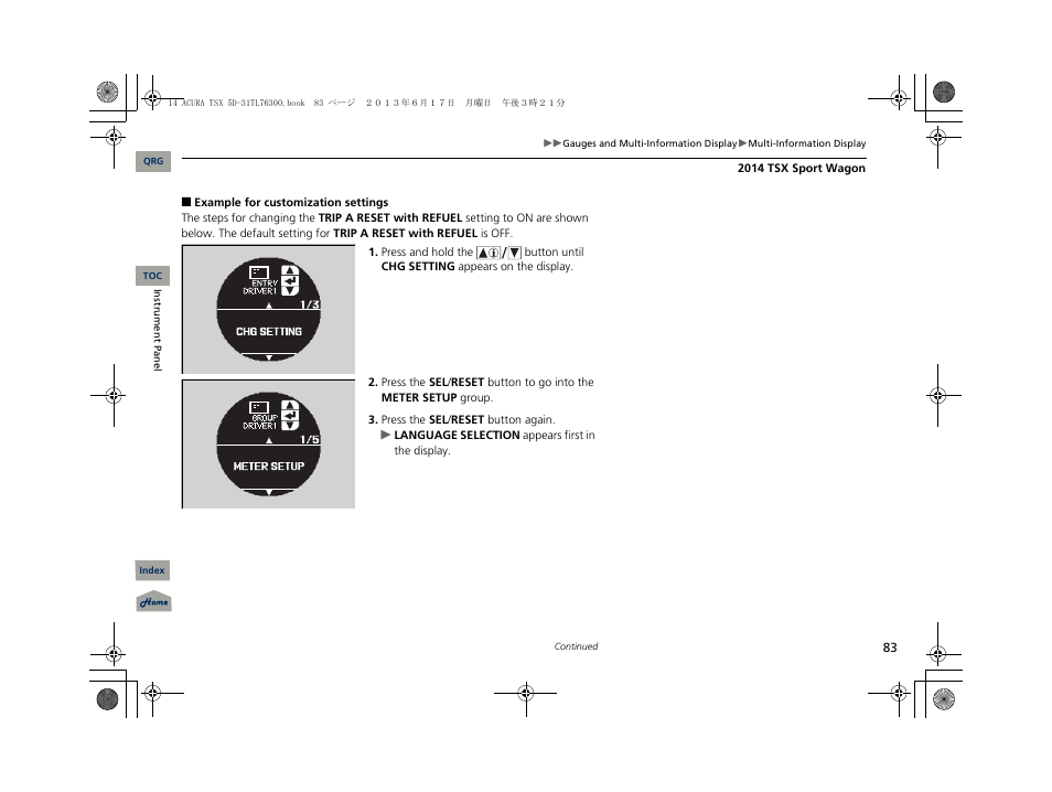 Acura 2014 TSX Sport Wagon - Owner's Manual User Manual | Page 84 / 331