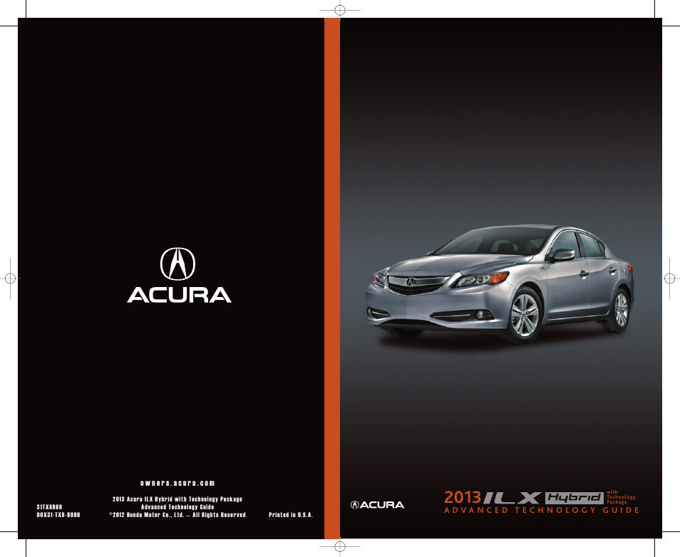 Acura 2013 ILX Hybrid - Advanced Technology Guide (Tech) User Manual | 22 pages
