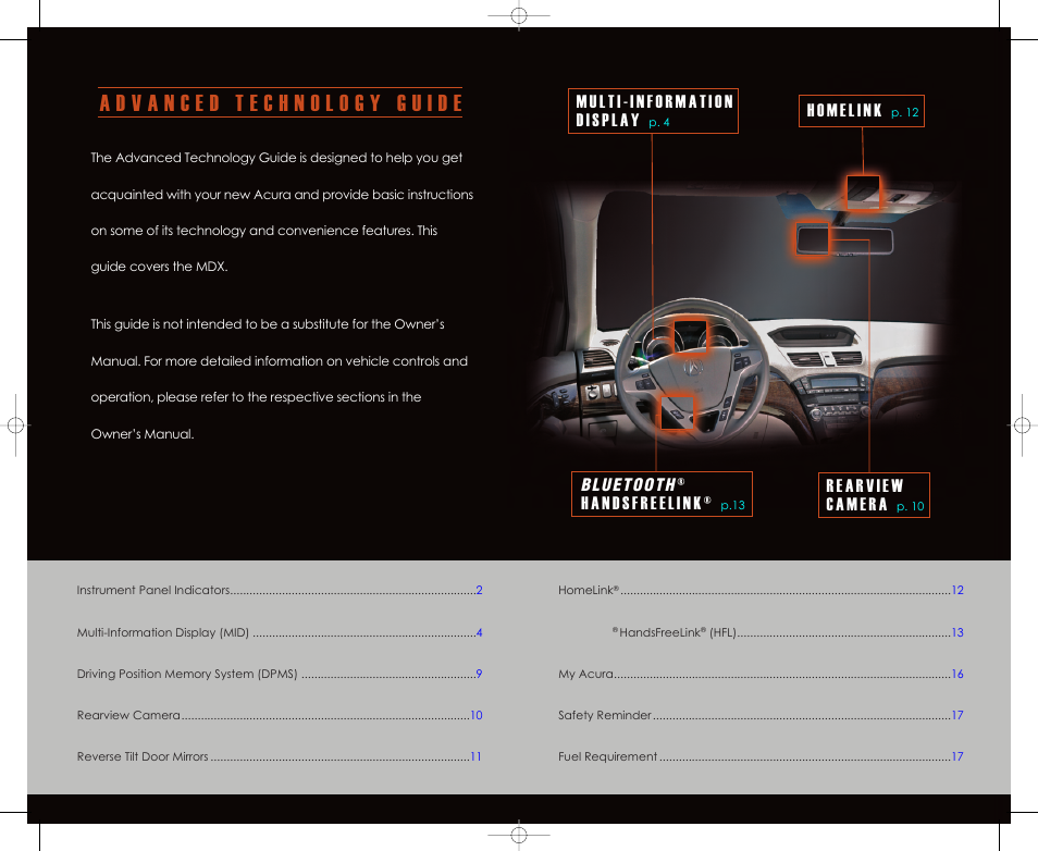 Acura 2013 MDX - Advanced Technology Guide (Base) User Manual | Page 2 / 10