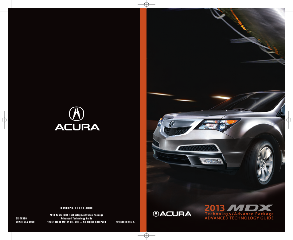 Acura 2013 MDX - Advanced Technology Guide (Tech) User Manual | 20 pages