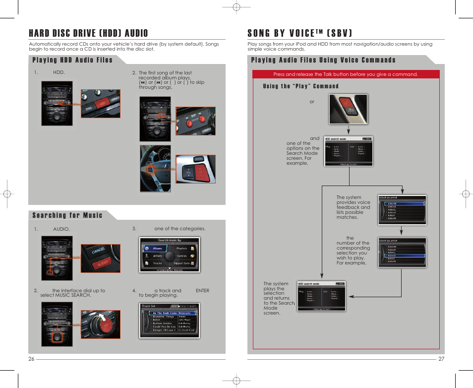 Hard disc drive (hdd) audio, S b v ) | Acura 2013 MDX - Advanced Technology Guide (Tech) User Manual | Page 15 / 20