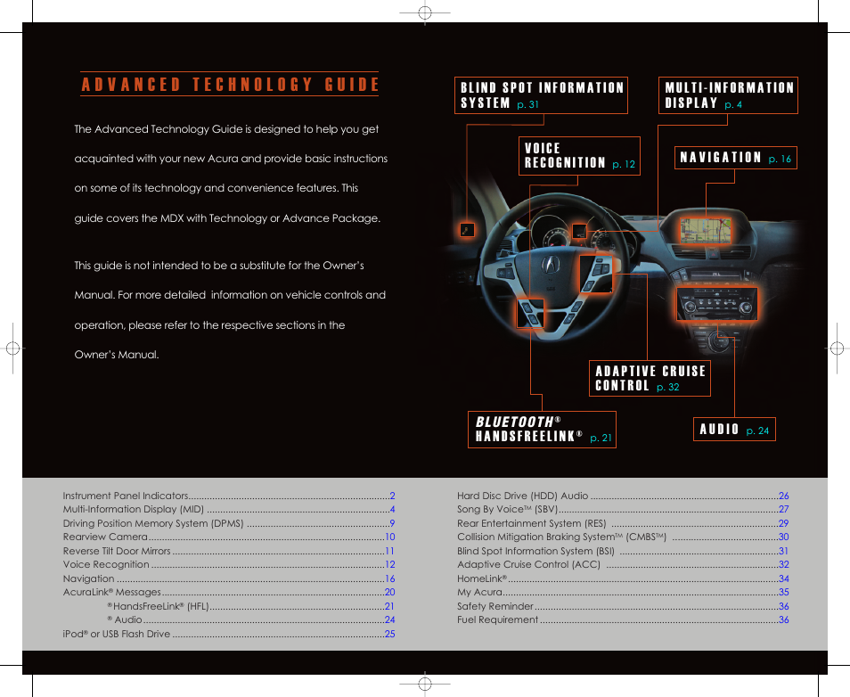 Acura 2013 MDX - Advanced Technology Guide (Tech) User Manual | Page 2 / 20