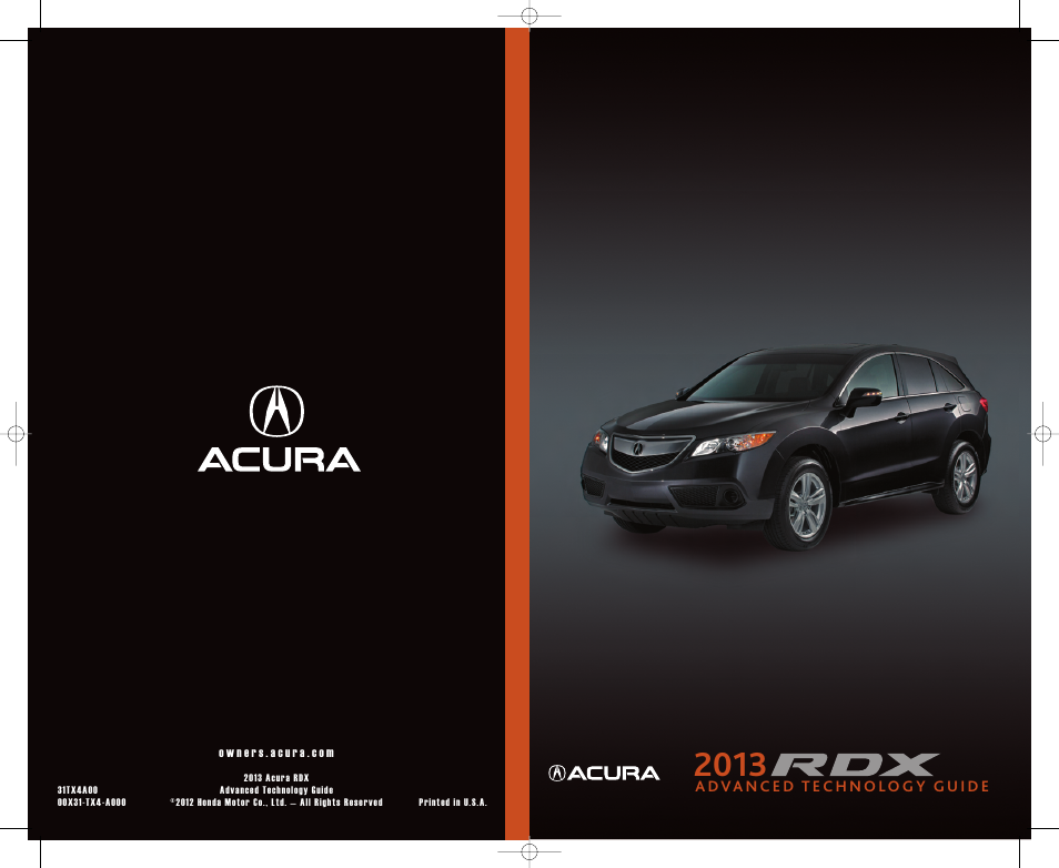 Acura 2013 RDX - Advanced Technology Guide (Base) User Manual | 15 pages