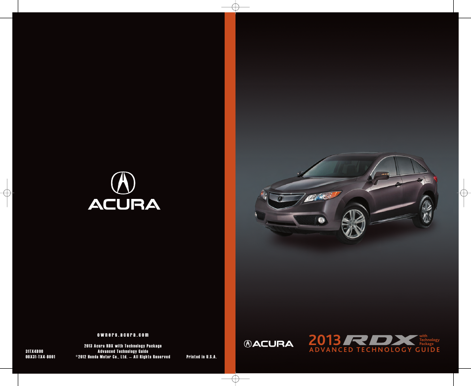 Acura 2013 RDX - Advanced Technology Guide (Tech) User Manual | 21 pages