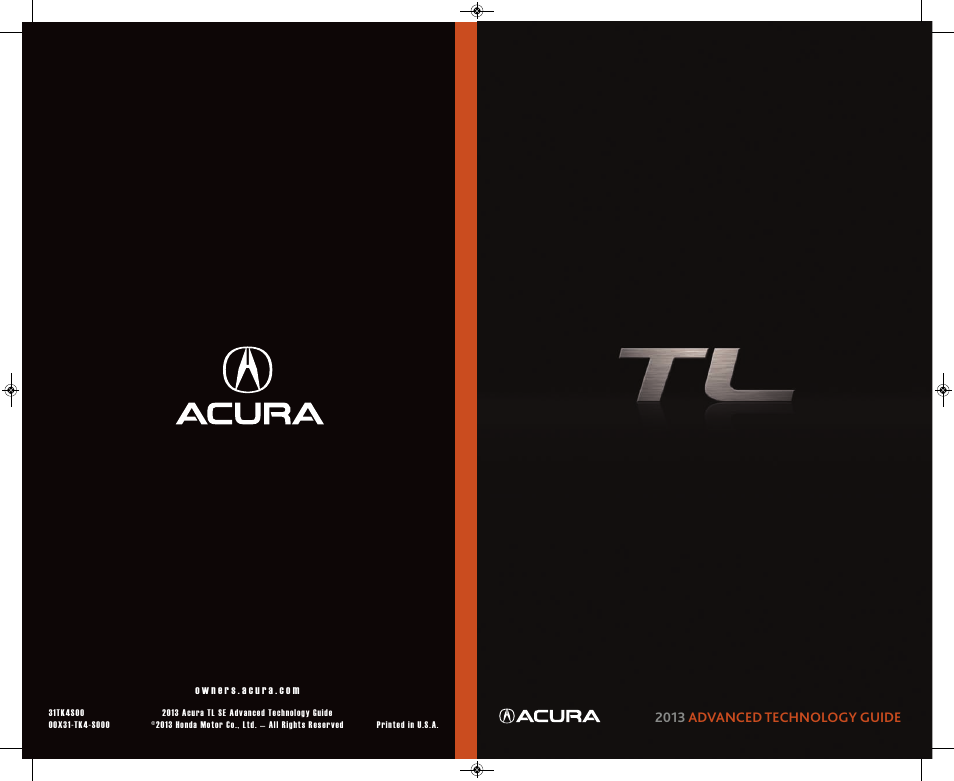 Acura 2013 TL - Technology Reference Guide (SE) User Manual | 11 pages