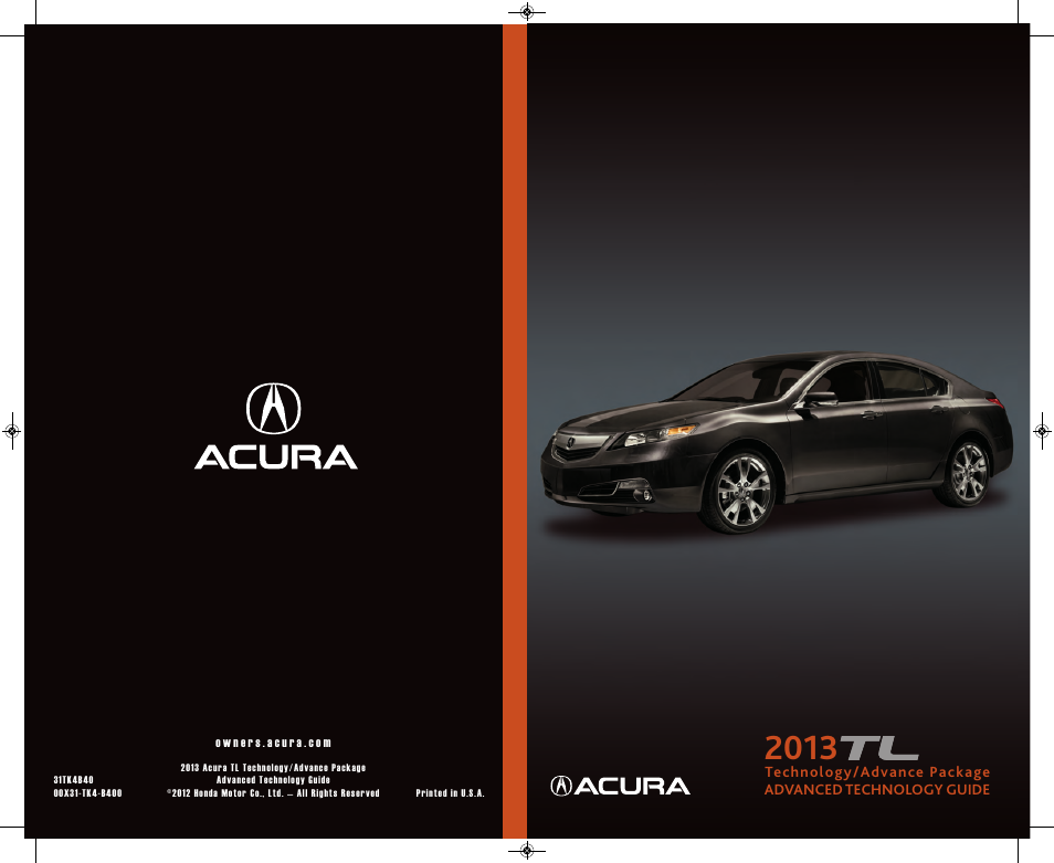 Acura 2013 TL - Technology Reference Guide (Tech) User Manual | 18 pages